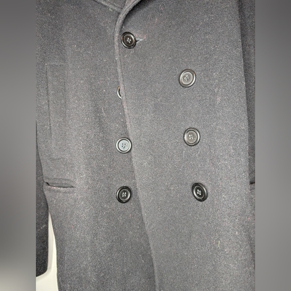 100% Wool Marvin Richards Women's Double Breasted Pea Coat - Picture 4 of 8
